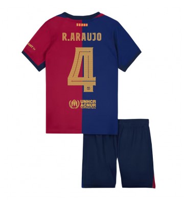 Barcelona Ronald Araujo #4 Hemmakläder Barn 2024-25 Kortärmad (+ Korta byxor)